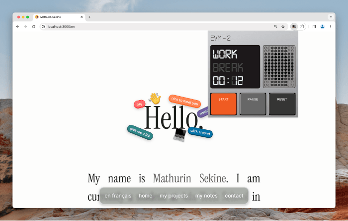 A screenshot of the extension opened in Google Chrome.