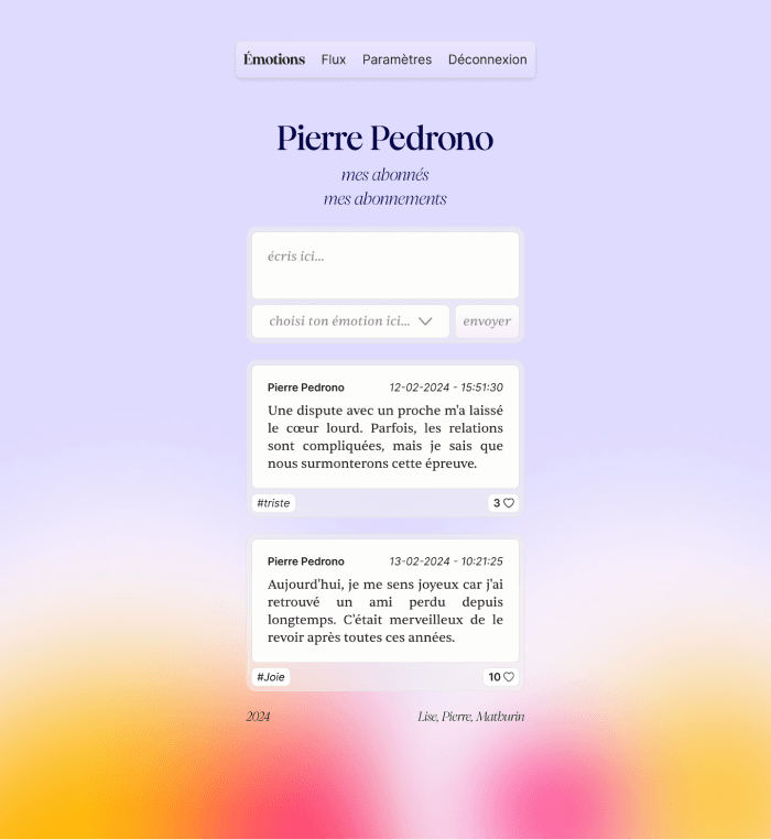 screenshot of the project's homepage after redesign