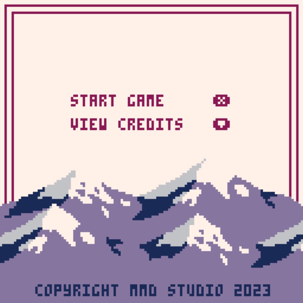 The game's menu screen.