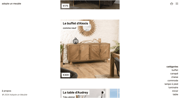 A screenshot of the homepage.